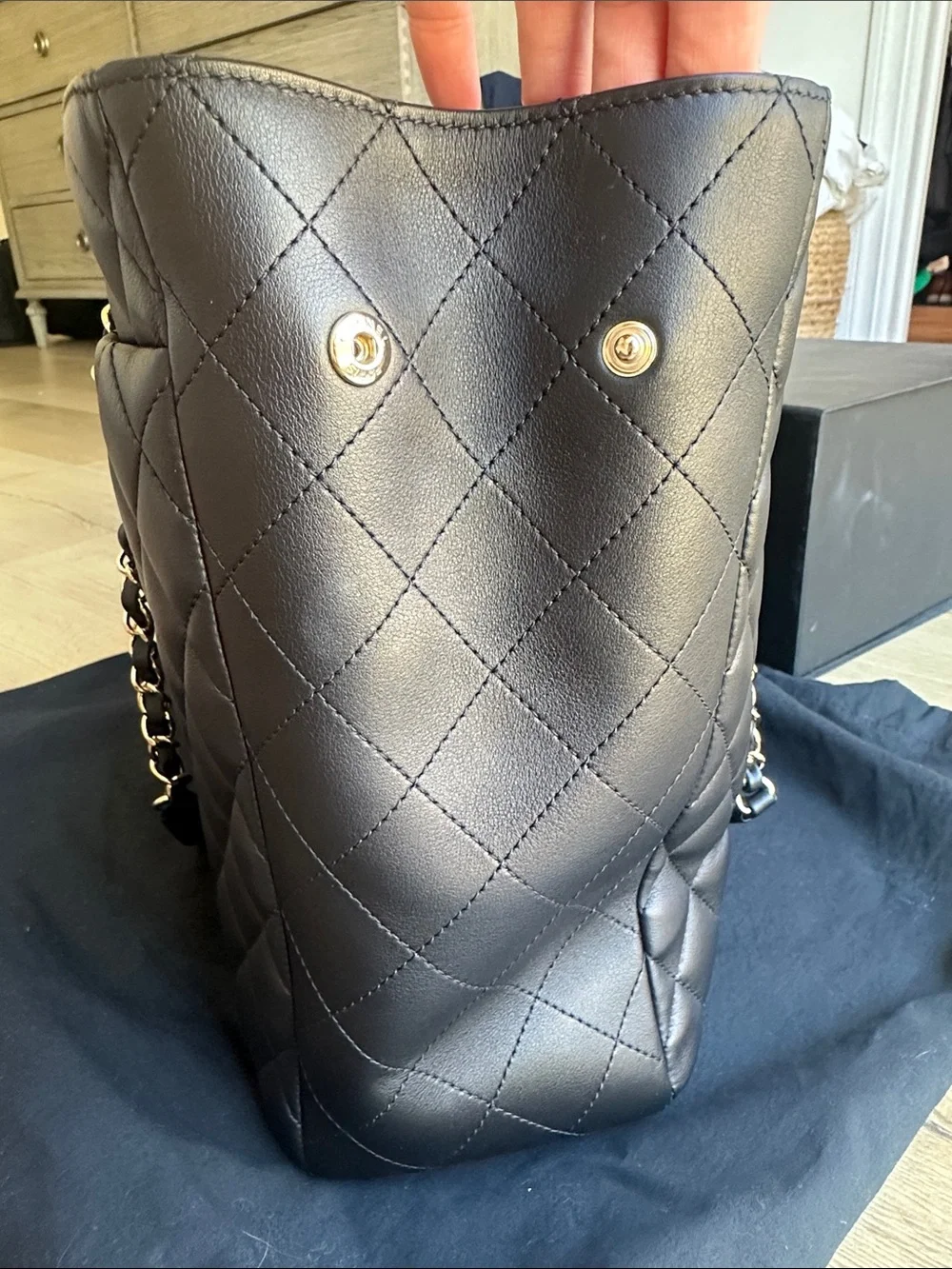 CHANEL quilted tote